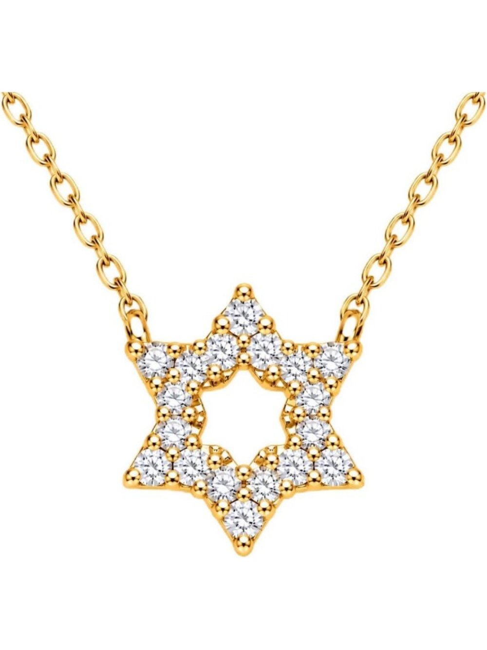 Elegant Sterling Silver Star of David Pave CZ Necklace | Jewish Women’s Gift